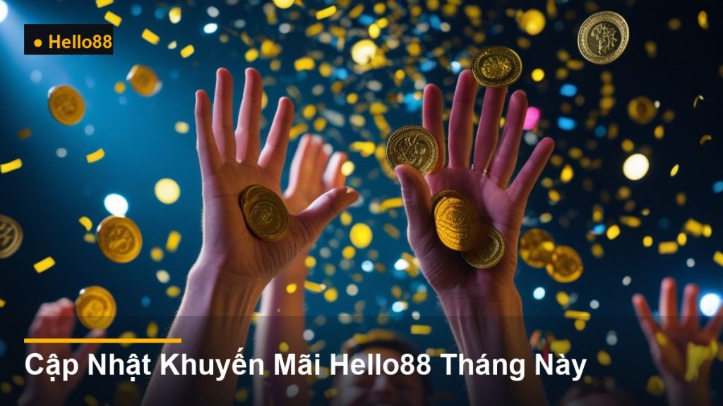 ăn mừng chiến thắng với xu vàng - Cập Nhật Khuyến Mãi Hello88 Tháng Này